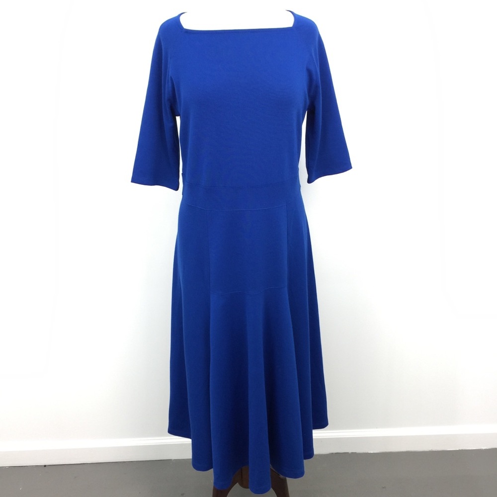 NWT Land's End Cobalt 3/4 Sleeve Maxi Dress